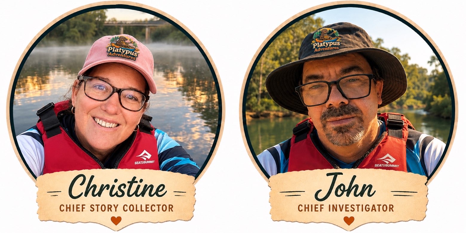 Christine, Chief Story Collector, and John, Chief Investigator