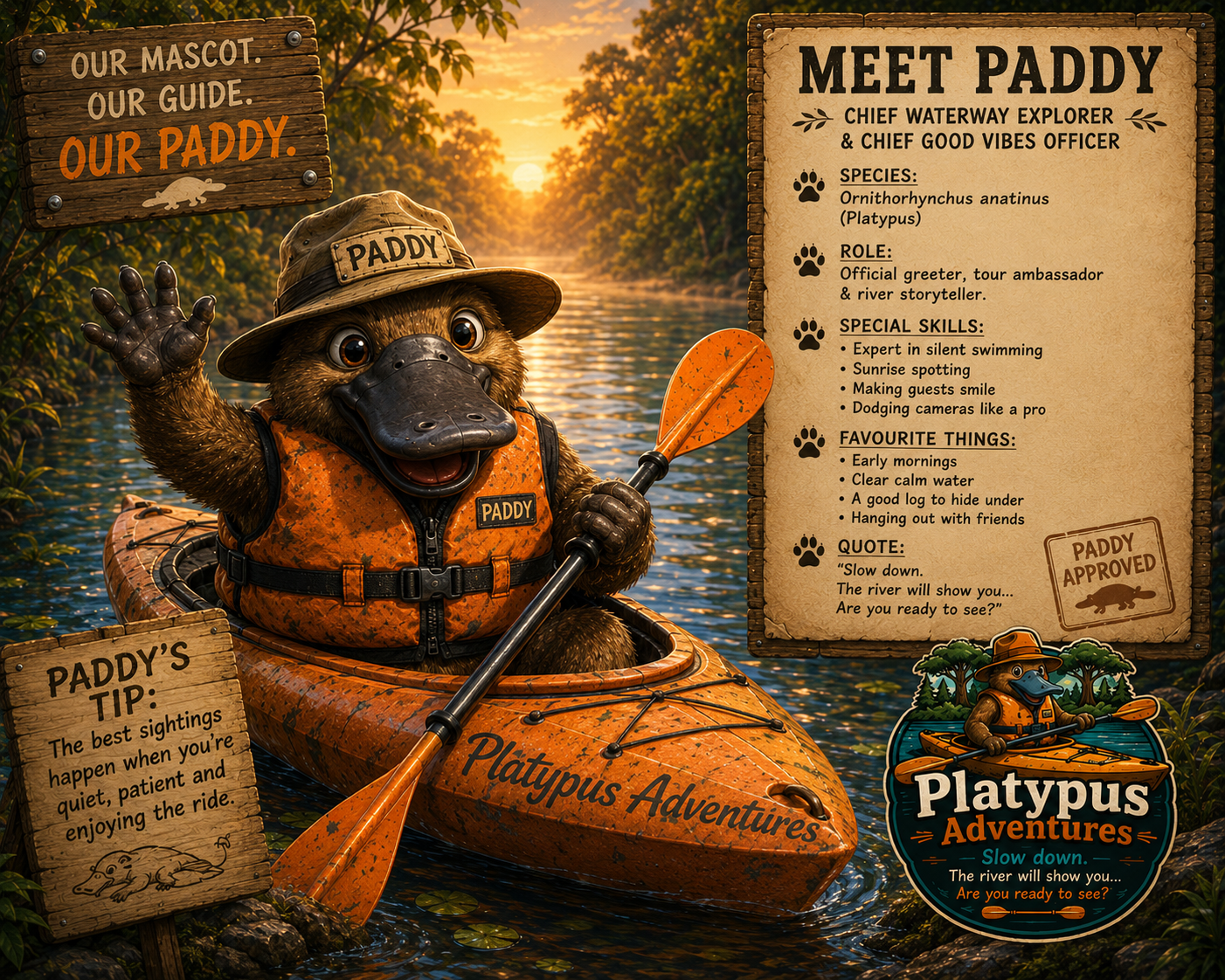 Paddy the Platypus mascot